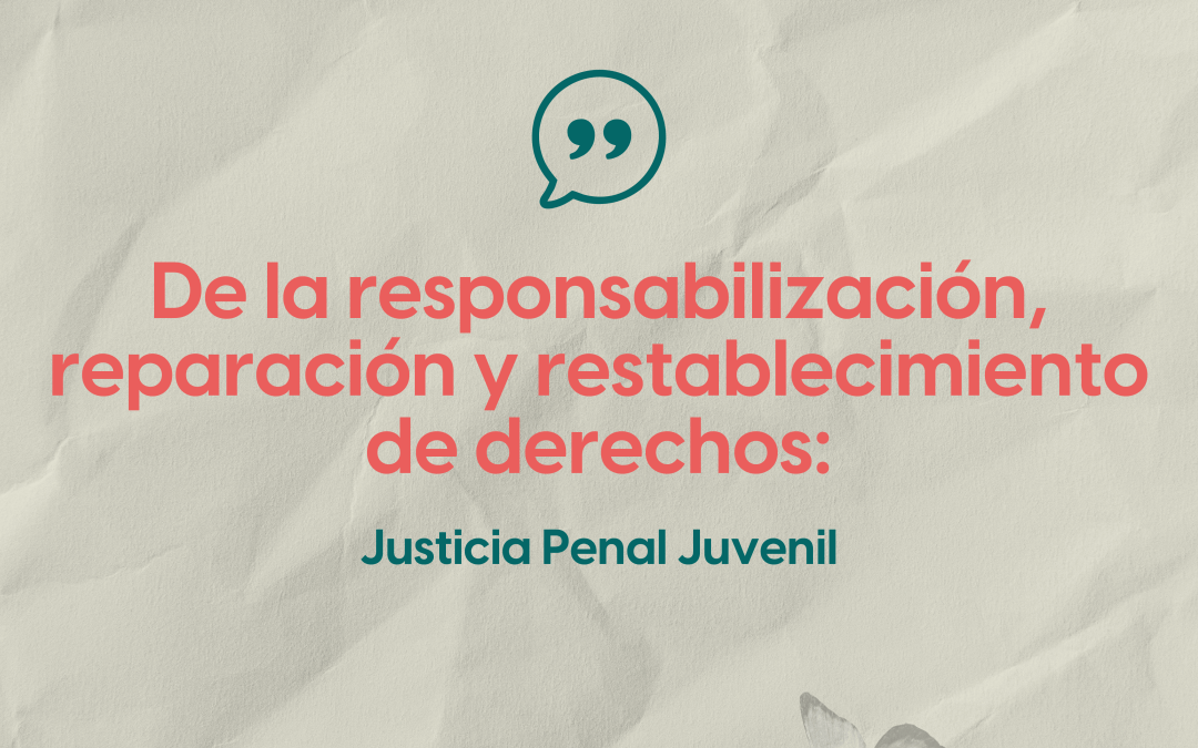 De la responsabilización, reparación y restablecimiento de derechos: Justicia Penal Juvenil